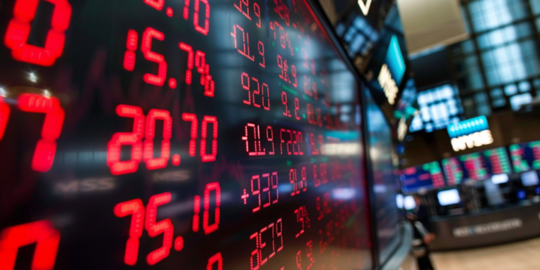 saison des résultats - un tableau avec le prix des actions en bourse